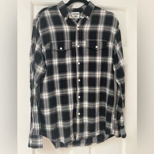 Old Navy Slim Fit Black &White Flannel